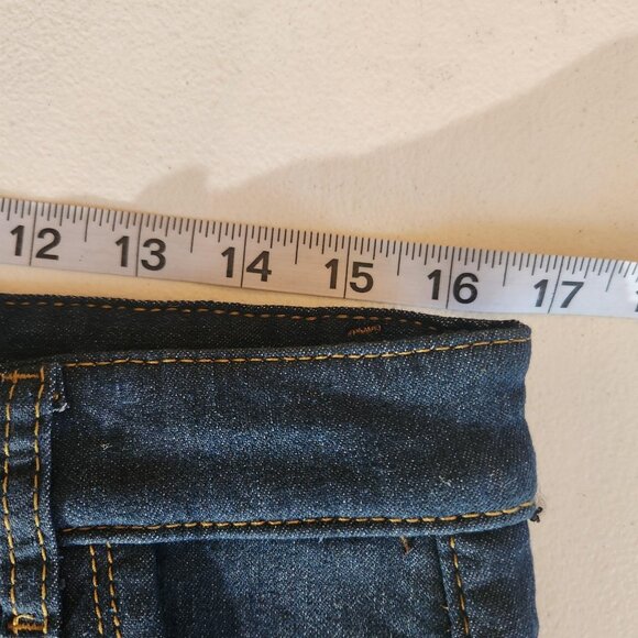 Fleece Lined Jeans Mens 32x30 Blue Dark Wash Denim Thermal Winter Straight Leg - Picture 9 of 16